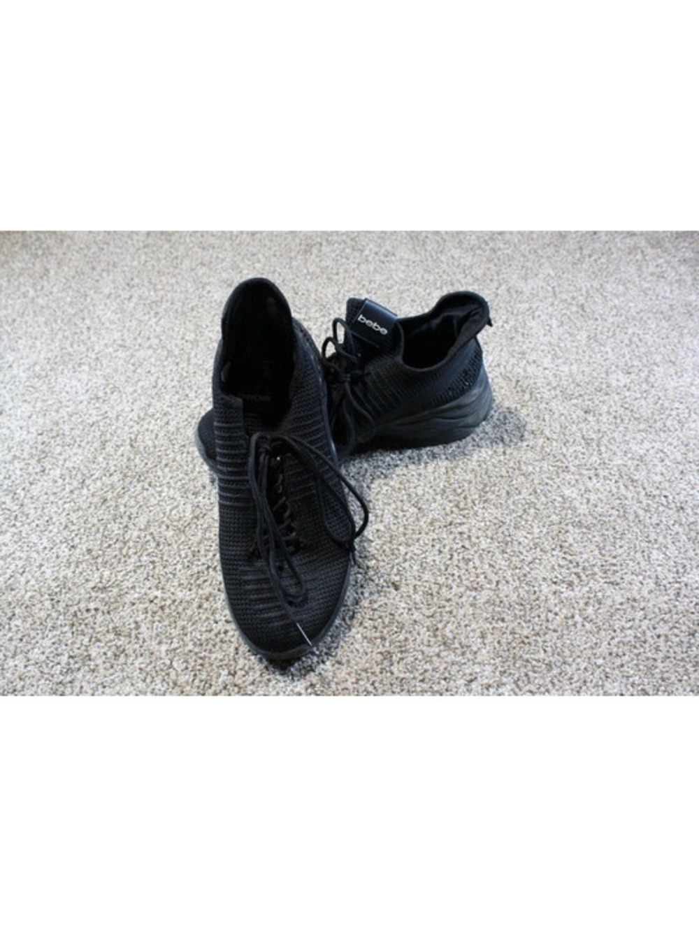 bebe Sport Black Knit Sneakers – Women’s 11